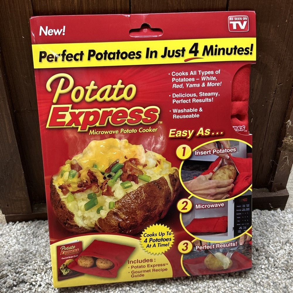 NEW POTATO EXPRESS‎ MICROWAVE POTATO COOKER AS SEEN ON TV, PERFECT IN 4 MINUTES!